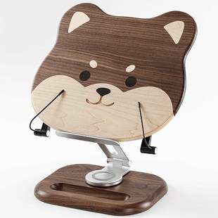 北美黑胡桃全实木小狗阅读架木质学生书架儿童节礼品笔记本支架