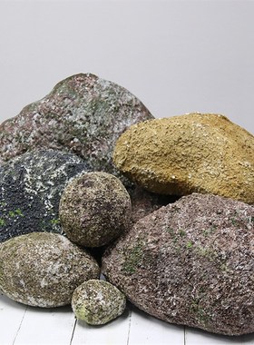 仿真石头造景泡沫雕塑假石头道具摆件玻璃钢庭院苔藓空心假山装饰