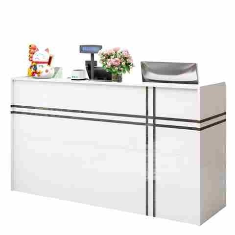 收银台吧台前台接待台柜台桌咨询台简约现代小型商用便利店办公台