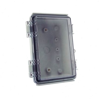 BG-150x100x70透明盖金属卡扣塑料防水箱盒翻盖接线合页户外箱
