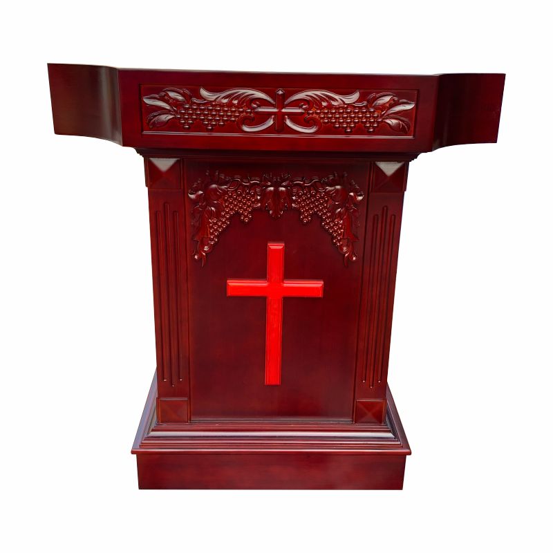 新款实木木质g教桌堂会演讲桌讲台圣台整体发货 支持定制 包邮