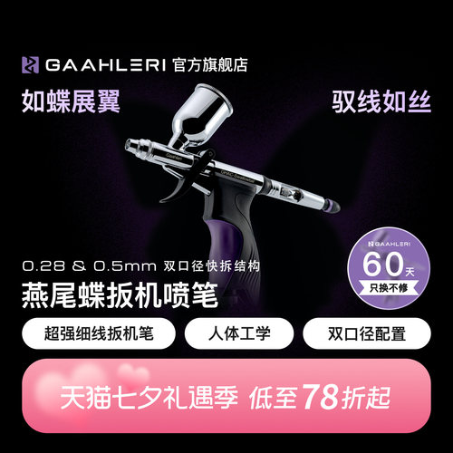 0.28&0.5双口径模型喷涂板机喷笔