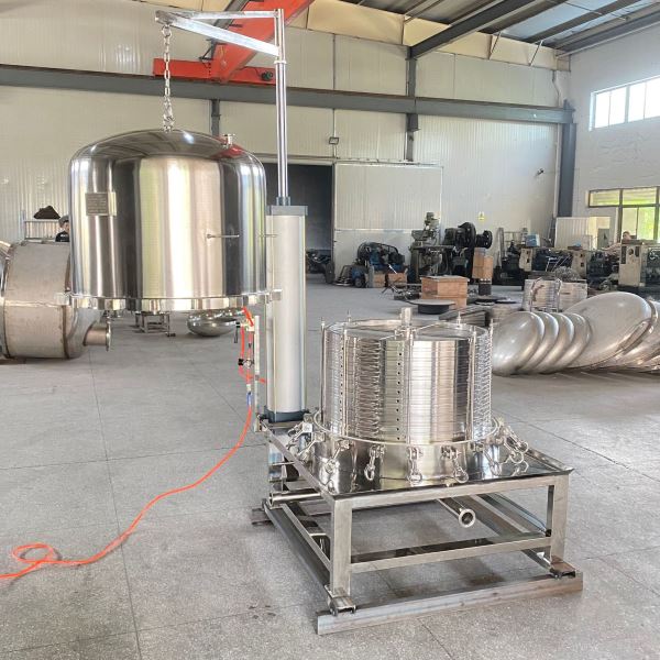 工业微孔膜精密过滤器滤饼可压干气动开盖 304不锈钢层叠式过滤器