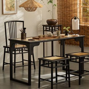 阳台茶桌椅组合小户型家用复古简约禅意中式办公室功夫泡茶桌茶台