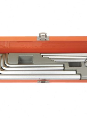 钢盾工具 12件套S2合金钢公制加长平头内六角扳手S050025