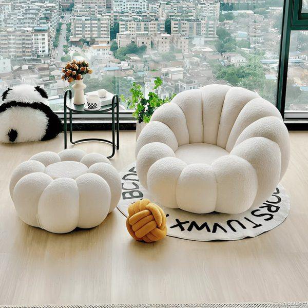 奶油风懒人沙发南瓜椅子阳台旋转休闲椅可躺可睡网红卧室阳台休闲,家居饰品,落地摆件,淘宝优惠券,粉丝福利购,淘宝优惠卷