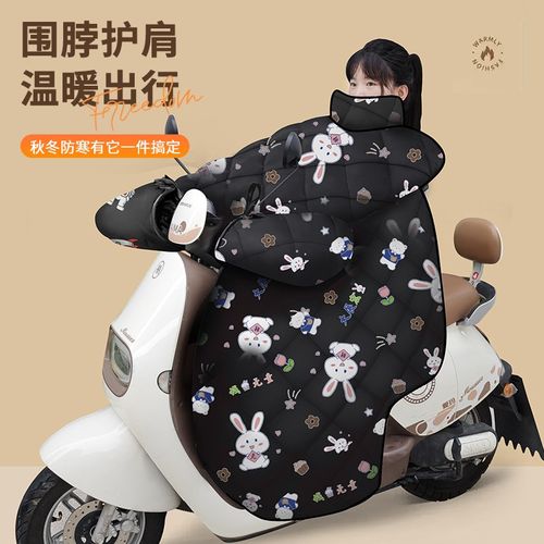电动车挡风被冬季加绒加厚2024新款电瓶车秋双面防水防寒四季通用
