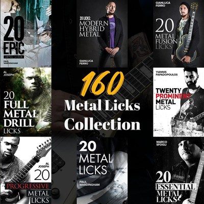 JTC160条金属乐句套装电吉他前卫Fusion原版谱视频伴奏