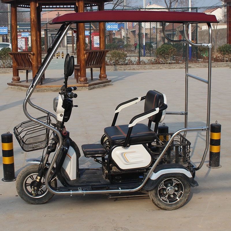 不锈钢框架电动三轮车篷集成折叠加厚全封闭透明不锈钢篷