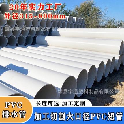 长促PVC-U水管排污管大口径下水道塑料硬管200泄水管通风pvc排水