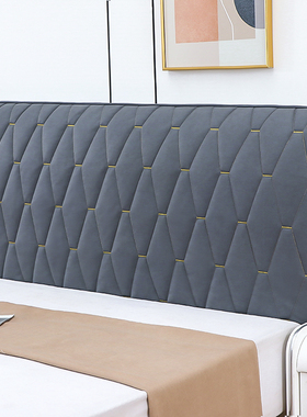 科技布软包床头罩全包床头套盖布202I2新款弧形欧式靠背罩通用