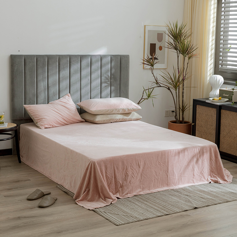 冬季牛奶绒加厚单件加绒被单w冬季绒面防滑床单绒珊瑚1.5m床笠