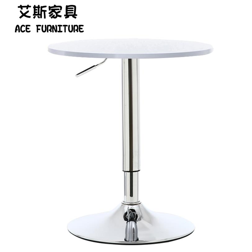 展会桌吧台桌圆形升降小圆桌鸡尾酒桌子高脚酒吧洽谈圆桌吧椅组合