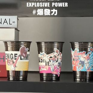 冷热饮通用可调节防烫杯套 环保一次性绵柔发泡杯套运动助威主题款