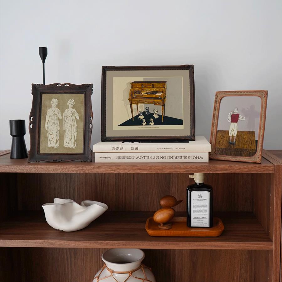 Peeji 小众艺术装饰画手工挂画雕花画框中古风侘寂风摆台礼品