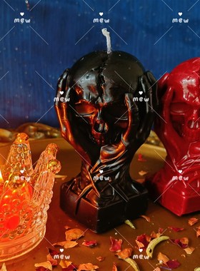 手工制/蜂蜡豆蜡/哥特暗黑鬼爪骷髅驱逐小人厄运创意蜡烛66*106cm