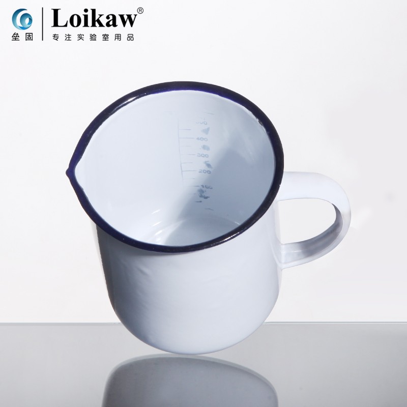 搪瓷量杯500ml/1000ml 内带刻度 白瓷缸 白瓷量杯 上海产