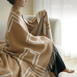 澜品法式 客厅沙发披毯卧室毯子羊毛盖毯高端酒店别墅床搭毯床尾巾