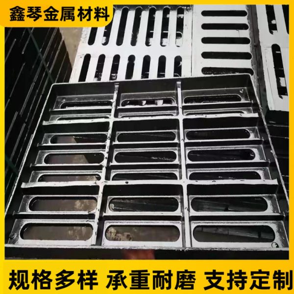 长促铸铁雨水篦子400*600排水沟篦子D400重工格栅球墨铸铁篦子