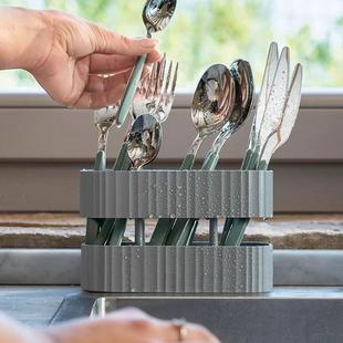 意大利Guzzini餐具收纳盒家用筷笼厨房置物架叉子勺沥水架筷子筒