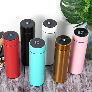 創(chuàng)意智能水杯顯示溫度杯兒童304不銹鋼保溫杯禮品316直杯保冷杯