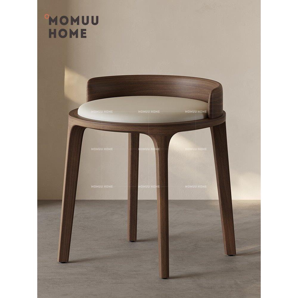 MOMUU HOME意式实木凳子极简客厅餐椅餐凳现代简约化妆凳梳妆凳子