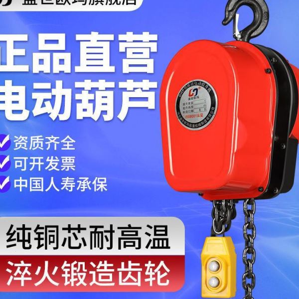 电动葫芦220v1吨2吨3吨5吨环链380v倒链家用提升小吊机架群吊葫芦