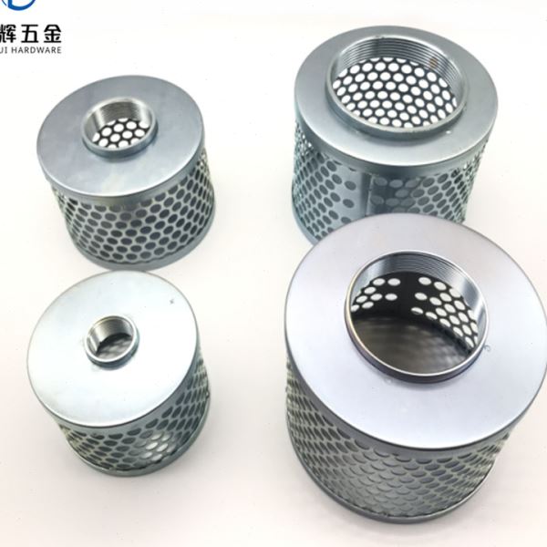 steel strainer coupling钢过滤器耦合铁网冲孔板碳钢过滤器