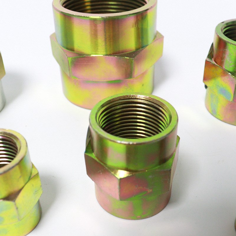 液压接头双内丝内牙直通液压管件油压过渡接头2分4分1寸100个1包