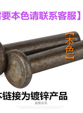 GB109镀锌平头铁铆钉铁实心铆钉镀白色铁钉4mm系列【1公斤起拍】