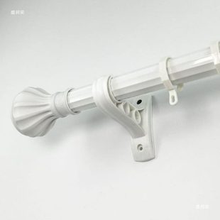厂促静音窗帘打孔锌合金双杆配件杆送罗马杆窗帘杆挂钩全套支架轨