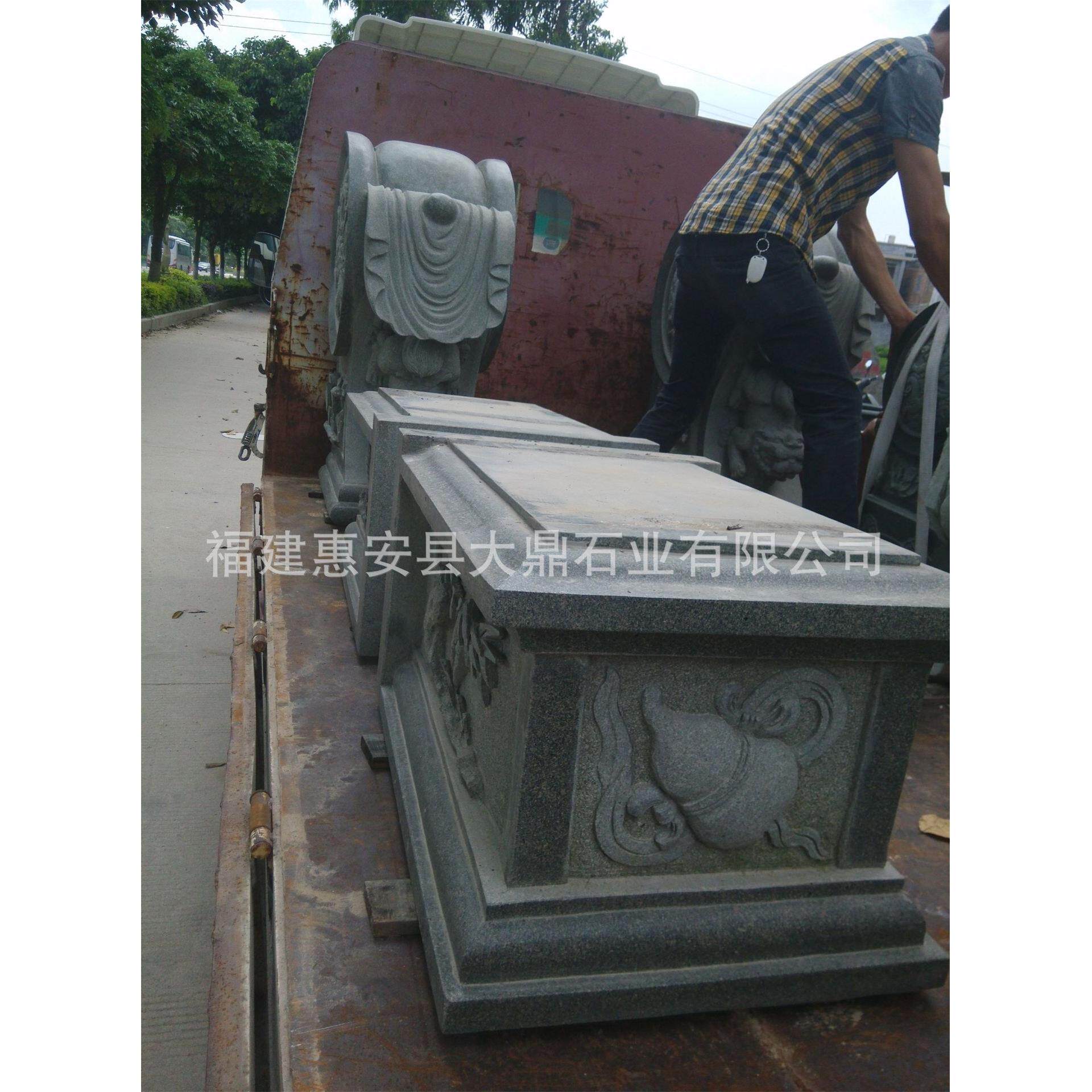 石雕门鼓供应传统宗祠石鼓庭院四合院大门石材抱鼓摆放
