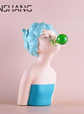 北欧泡泡女孩摆件k客厅卧室儿童房玄关样板房家居装饰品生日礼物