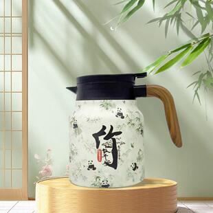 316不锈钢保温杯简约花纹精美焖茶壶家用泡茶壶茶水分离水杯 新款