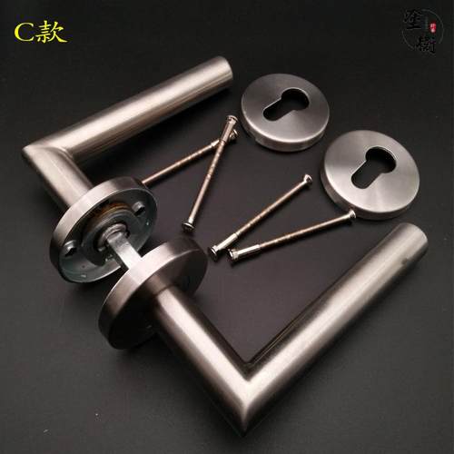 304不锈钢防火锁把手 双开关消防门把手过道锁 逃生门锁拉手包邮