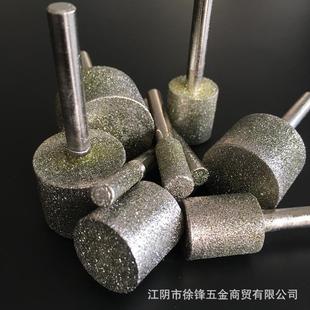 金刚石磨头圆柱型合金磨棒60目粗砂柄6毫米金属石材研磨雕刻6010.