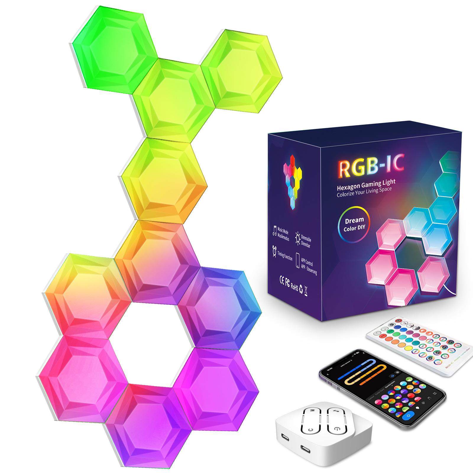 电竞氛围灯智能奇光板背景墙量子灯声控涂鸦WIFI APP遥控卧室壁灯