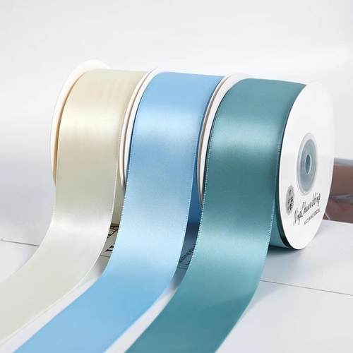 4cm双面加密纯色丝带彩涤纶缎带蛋糕花束礼物包装手工diy厂家