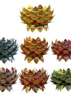 祭祀用品莲花盆聚宝盆莲花片200片半成品文昌仙字佛家祭拜用