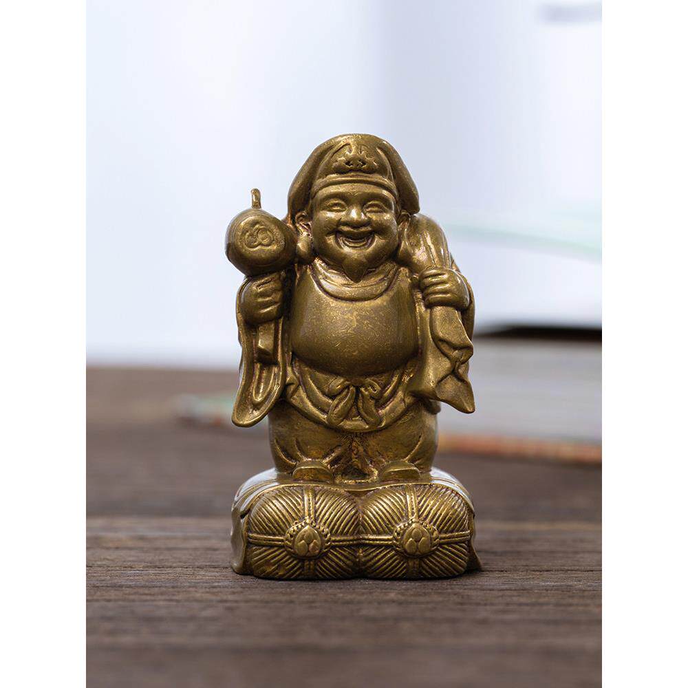 简易修行，大黑神雕像，菩萨，大黑财神雕像装饰，纯铜雕像，办公