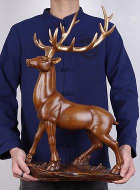 鹿摆件大号吉祥鹿家居酒柜装饰客厅玄关新中式工艺品招财开业礼品