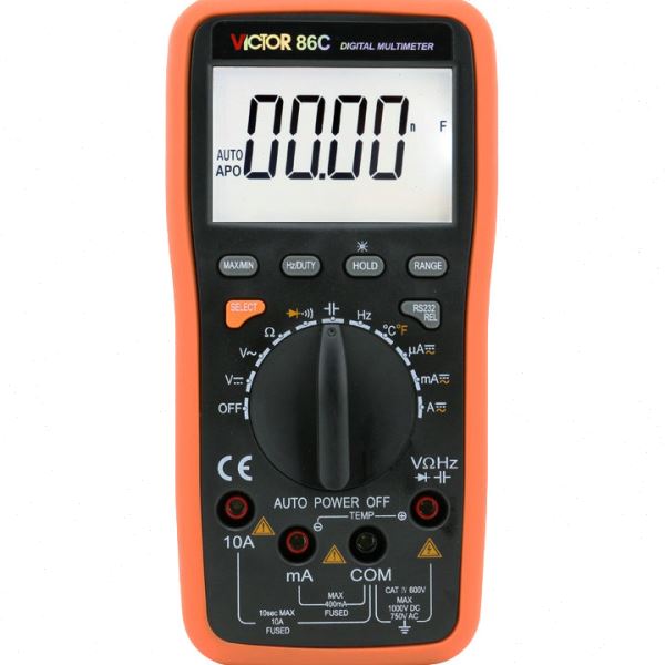 胜利VC86E精度数字万用表VC86C/86D全自动电工数显多用表VC86B