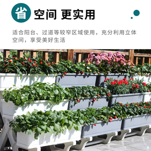 阳台种菜盆多层种菜架子家庭蔬菜种植盆长方形花盆顶楼花架子