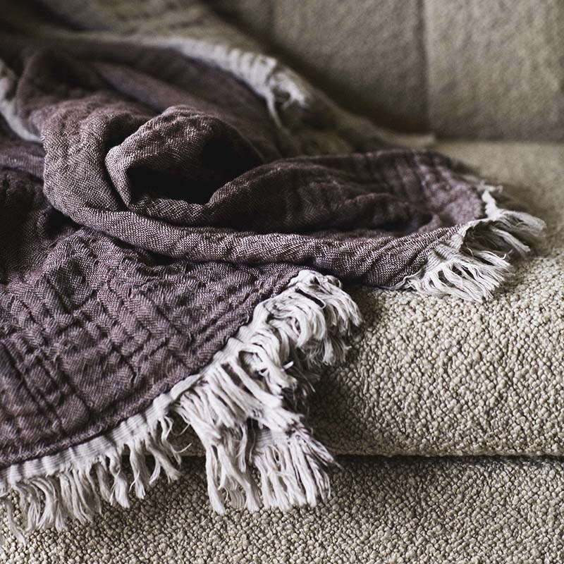 & Tradition lCotton Throw SC32 & SC33 有机棉流苏休闲盖毯