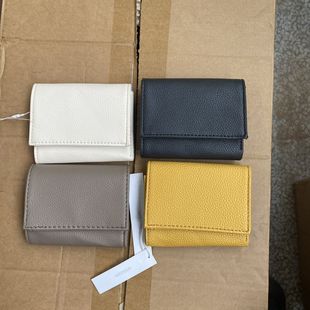 钱包女士精致高档卡包软零钱包三折叠式 日单短款 简约小巧钱夹