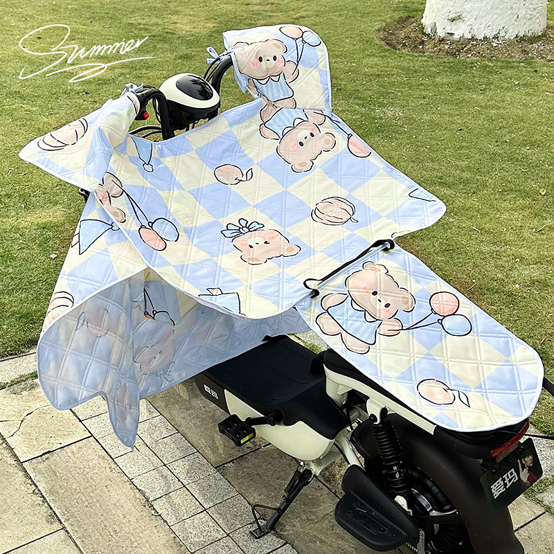 电动车挡风被夏季防晒p遮阳罩薄款电瓶摩托车防风防水四季通用新