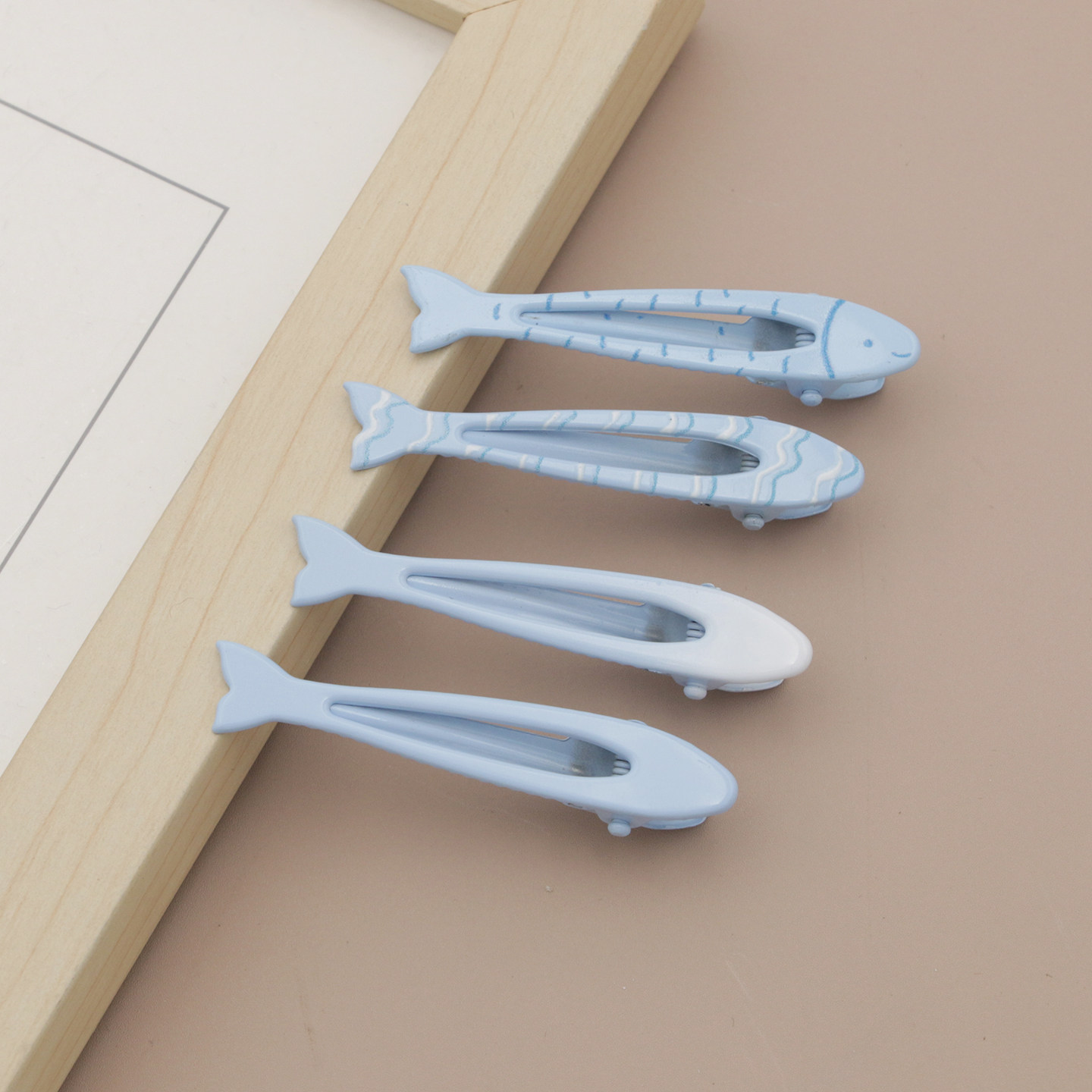 鸭嘴夹金属发夹蓝色小鱼发卡发夹女侧边刘海夹滴油边夹一字夹饰品,饰品/流行首饰/时尚饰品新,发饰,淘宝优惠券,粉丝福利购,淘宝优惠卷