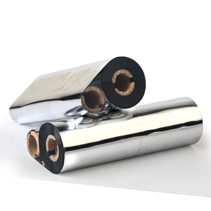 gk888t双轴小卷芯碳带铜版纸不干胶标签条码纸热转印打印机色带