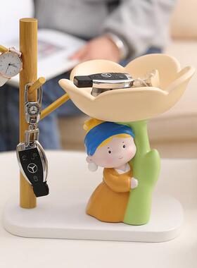 珍珠女孩玄关收纳家居客厅电视柜办公桌面摆件乔迁新居装饰礼品