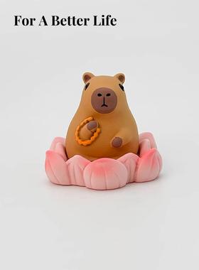 MOLA.Plume.摆件可爱卡皮巴拉治愈系桌面装饰创意生日礼物 | 羽潇
